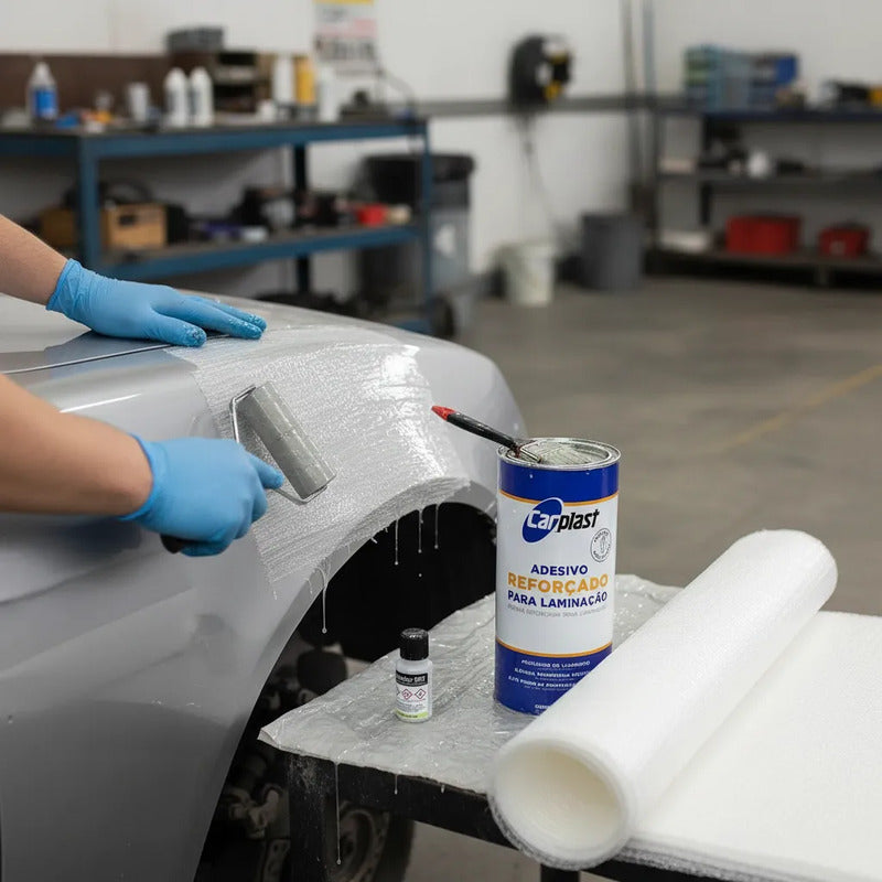 Kit Resina Para Fibra De Vidro + Manta Carplast Incolor