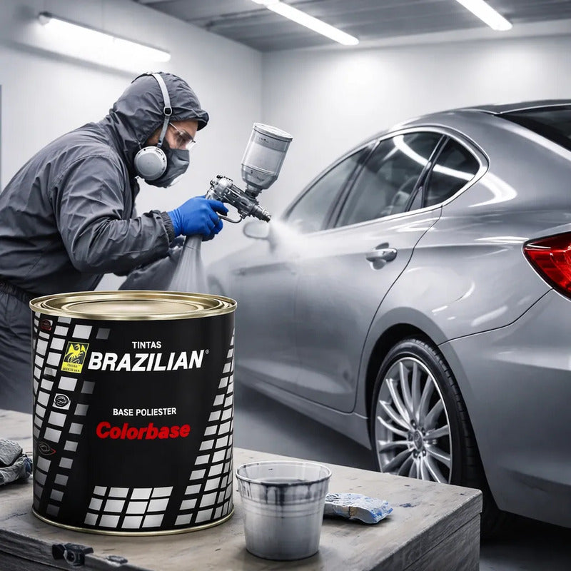 Tinta Automotiva Poliéster Prata Escuna Met. Gm 04/05 900ml