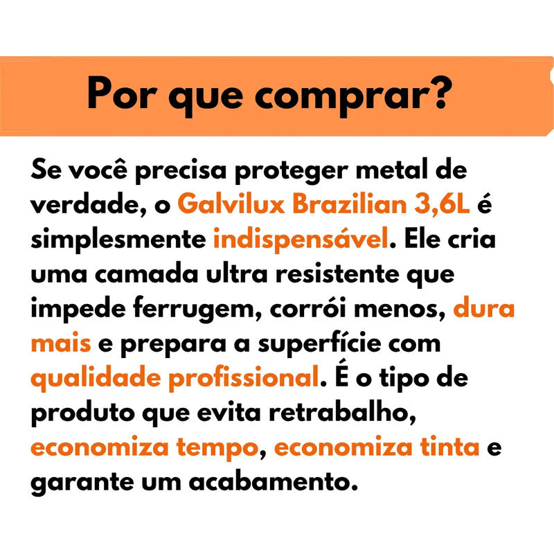 Fundo Galvanizado Galvilux Branco 900ml Brazilian