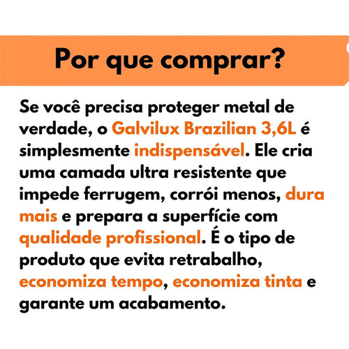 Fundo Galvanizado Galvilux Branco 900ml Brazilian