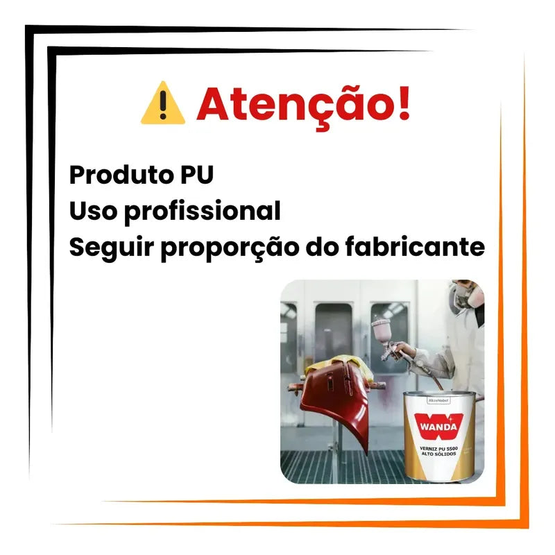 Kit 6 Verniz Pu Wanda 5500 750ml + Catalisador  Alto Brilho