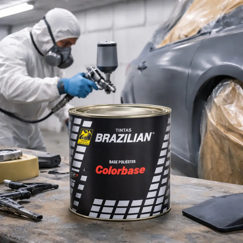 Tinta Automotiva Poliéster Cinza Steel Ll Met. - 900ml.
