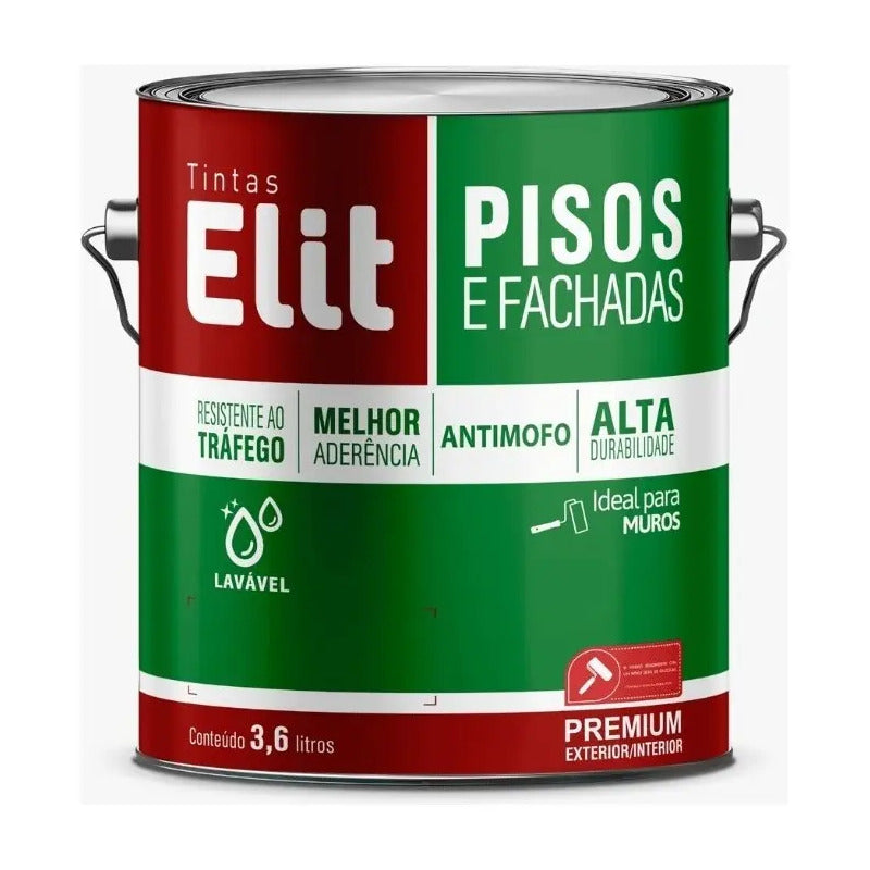 Tinta Para Piso Elit Fosca 3,6l Amarelo Demarcação Resistente