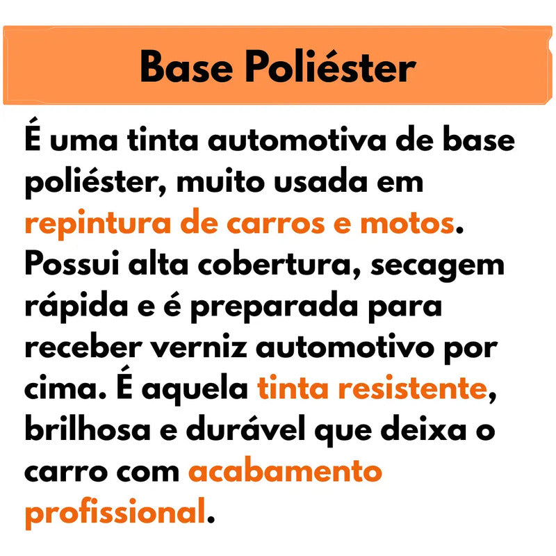 Tinta Automotiva Poliéster Cinza Pontal Met. - 900ml.