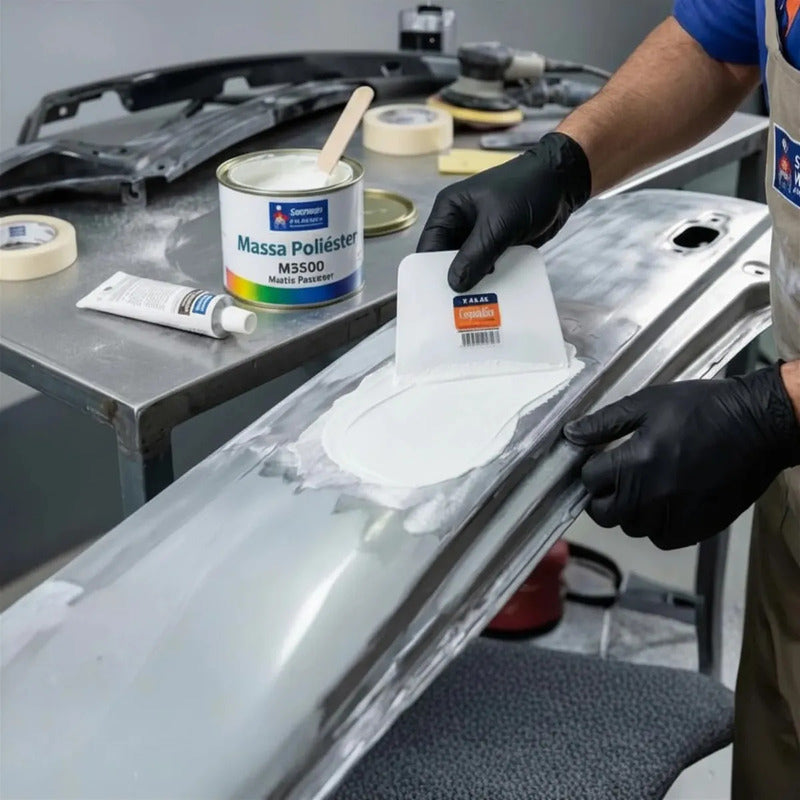 Massa Poliéster Sherwin Williams M3500 750g + Cat Lazzuril
