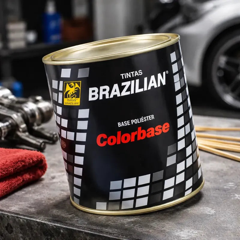 Tinta Base Poliéster Brazilian 900ml Tons De Branco Branco Geada Gm