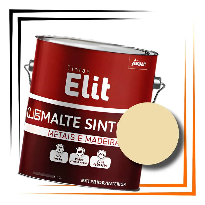 Tinta Esmalte Sintetico Elit 3,6l Secagem Rapida Alto Brilho Areia Brilhante