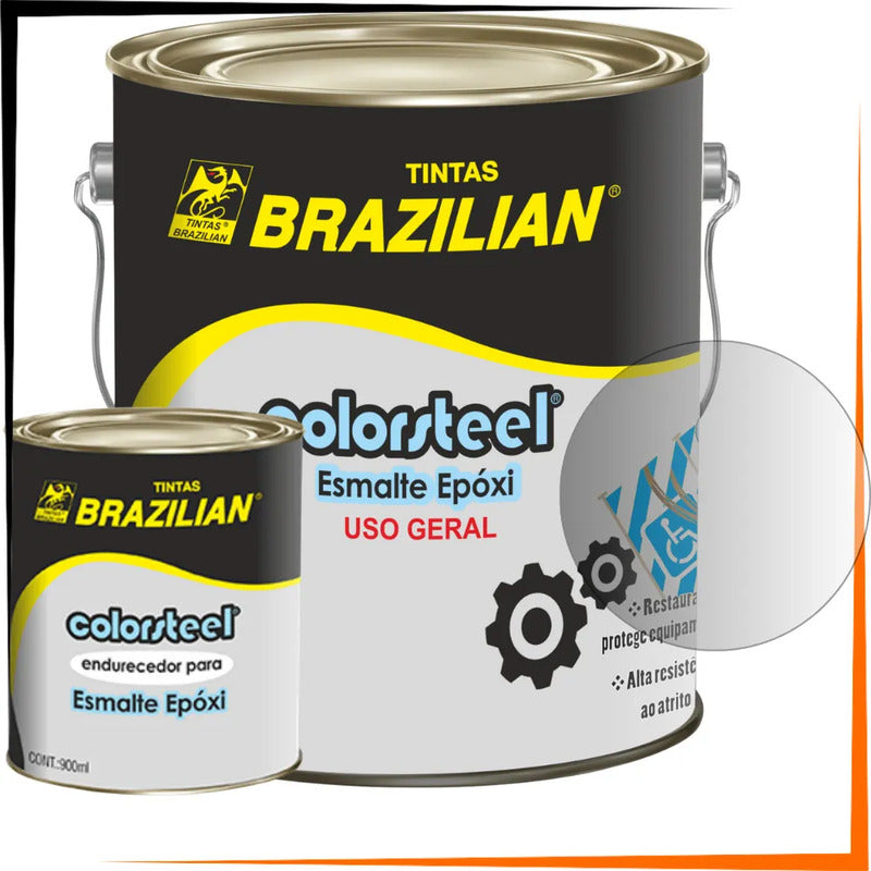 Tinta Epóxi Alta Resistência + Endurecedor 3,6l Kit Profissi Verniz Incolor Brilhante