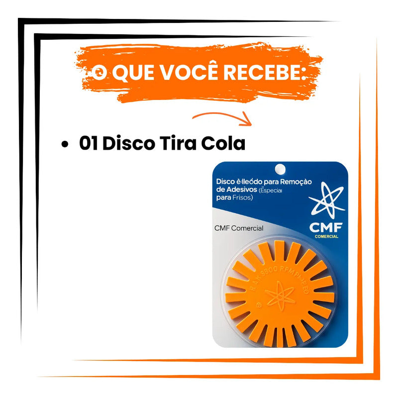 Disco Removedor De Cola E Adesivos Automotivo (ventilado) Marrom-claro