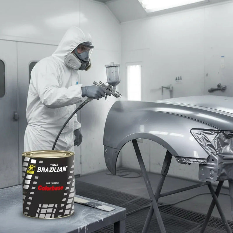 Tinta Automotiva Poliéster- Prata Enseada Ford- 07/08 900ml