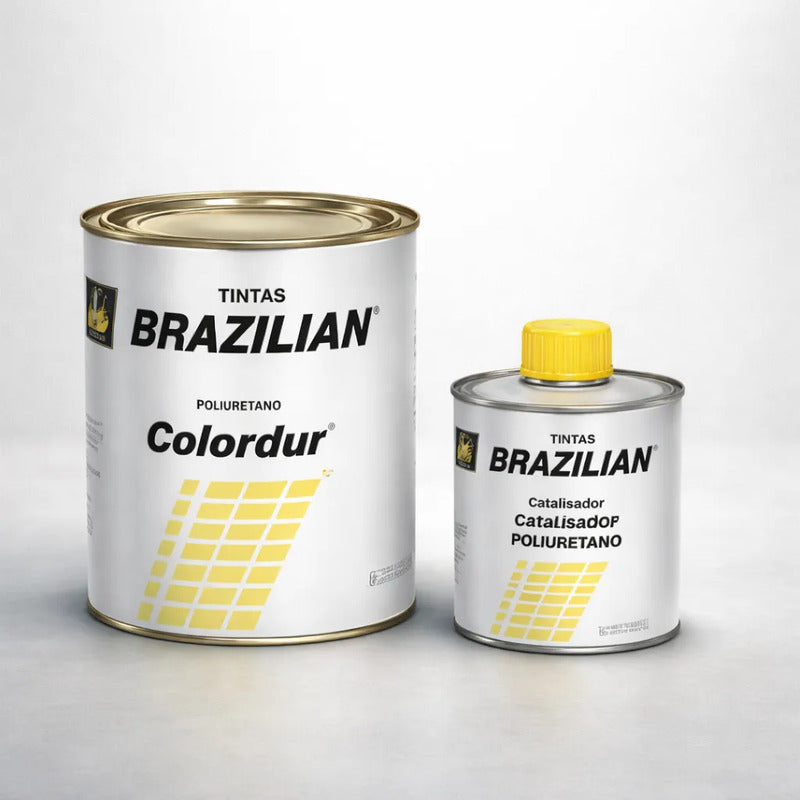 Tinta Pu Branco Puro 675ml + Catalisador Brazilian