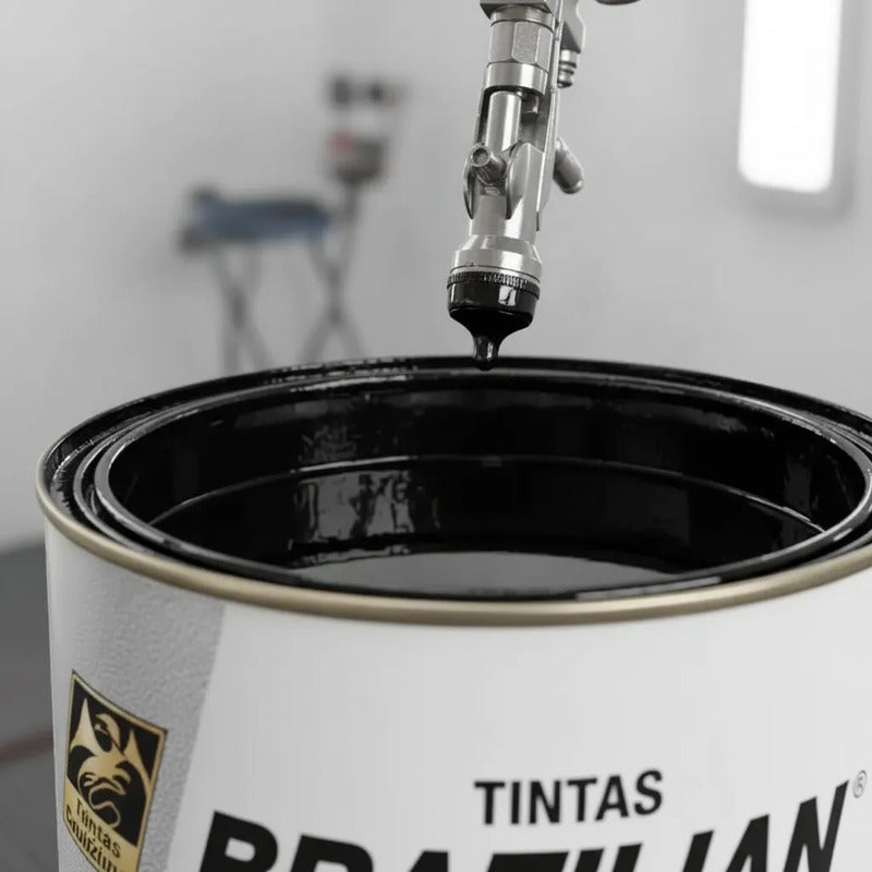 Tinta Pu Preto Global Gm 12 1/4 675ml + Catalisador Brazilia