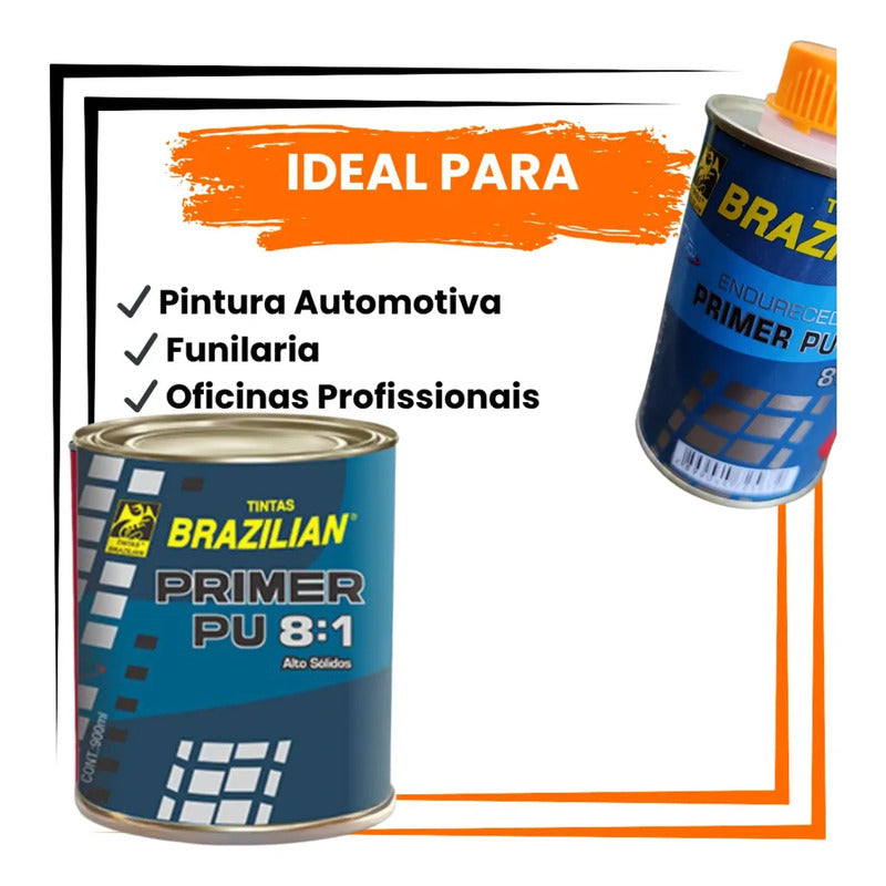Primer Pu Super Brazilian + Catalisador 900ml Preto
