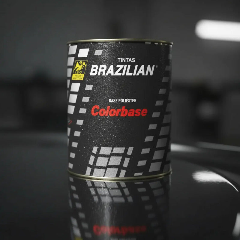Tinta Automotiva Poliéster Cinza Carbono Met. Vw - 900ml.
