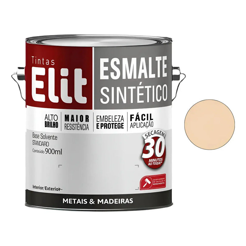Tinta Esmalte Sintético Elit 3,6l Metais Madeiras Brilho Areia Brilhante