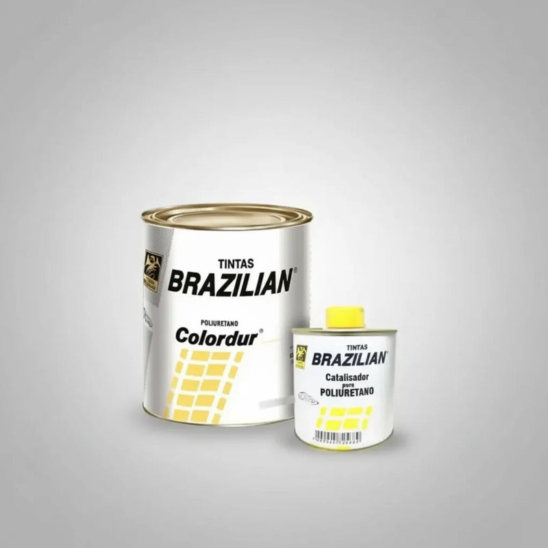 Tinta Pu Preto Global Gm 12 1/4 675ml + Catalisador Brazilia