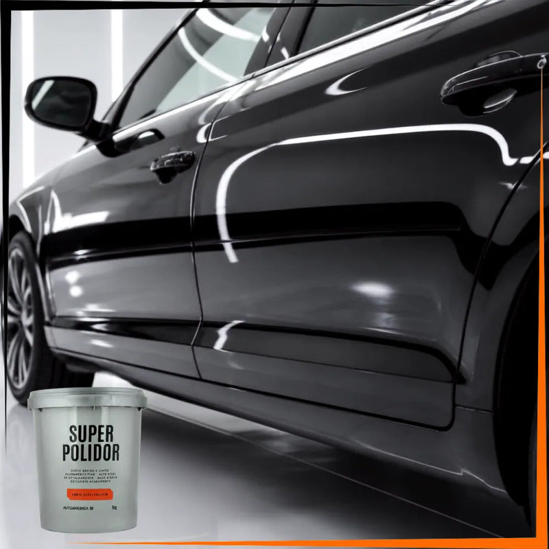 Massa De Polir Autoamerica Super Polidor 1kg Alto Corte Cinza Não Se Aplica