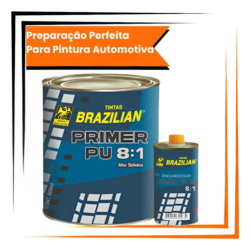 Primer Pu Super Brazilian + Catalisador 900ml Preto