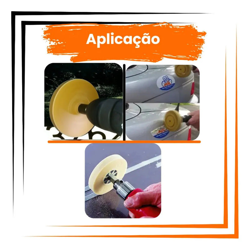 Disco Removedor De Cola E Adesivos Automotivo Profissional Marrom-claro