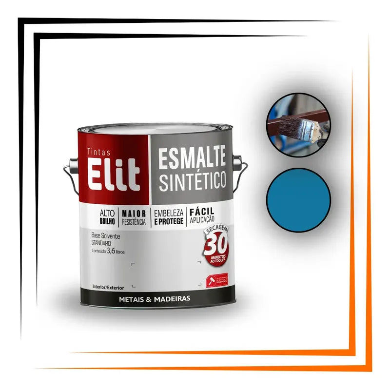 Esmalte Elit 3,6l Alta Resistência Brilhante Metais