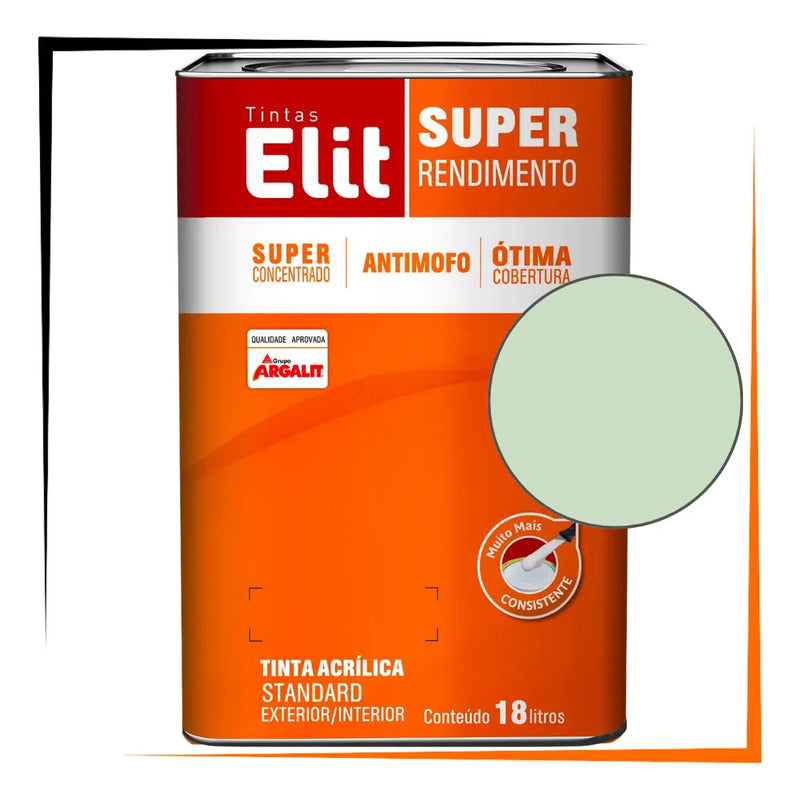 Tinta Acrílica Elit Super Rendimento 18l Exterior/interior Acqua