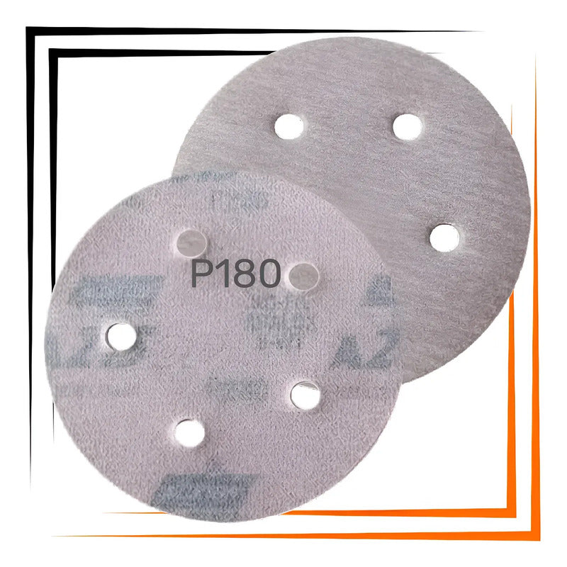 10 Lixas Hookit Norton A275 6 Polegadas - (escolha O Grão) 180