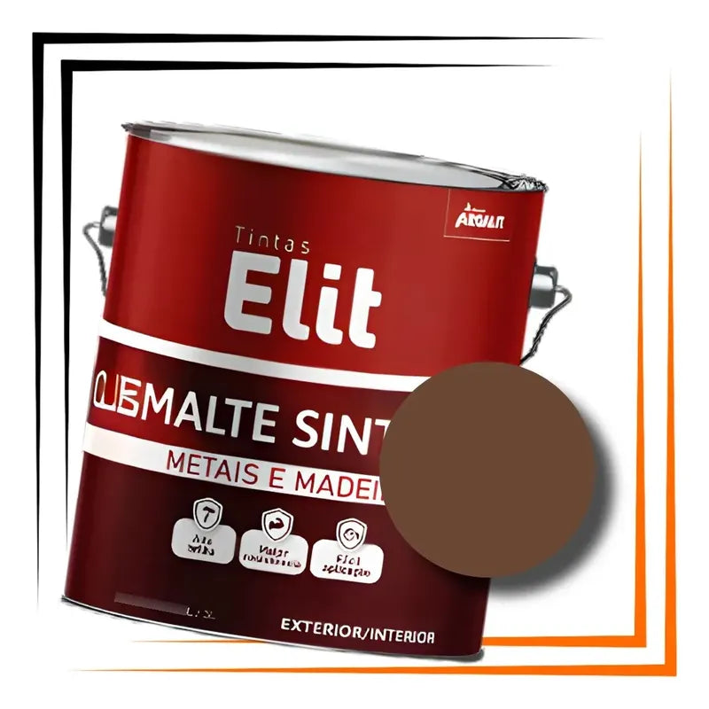 Tinta Esmalte Sintetico Elit 3,6l Secagem Rapida Alto Brilho Tabaco Brilhante