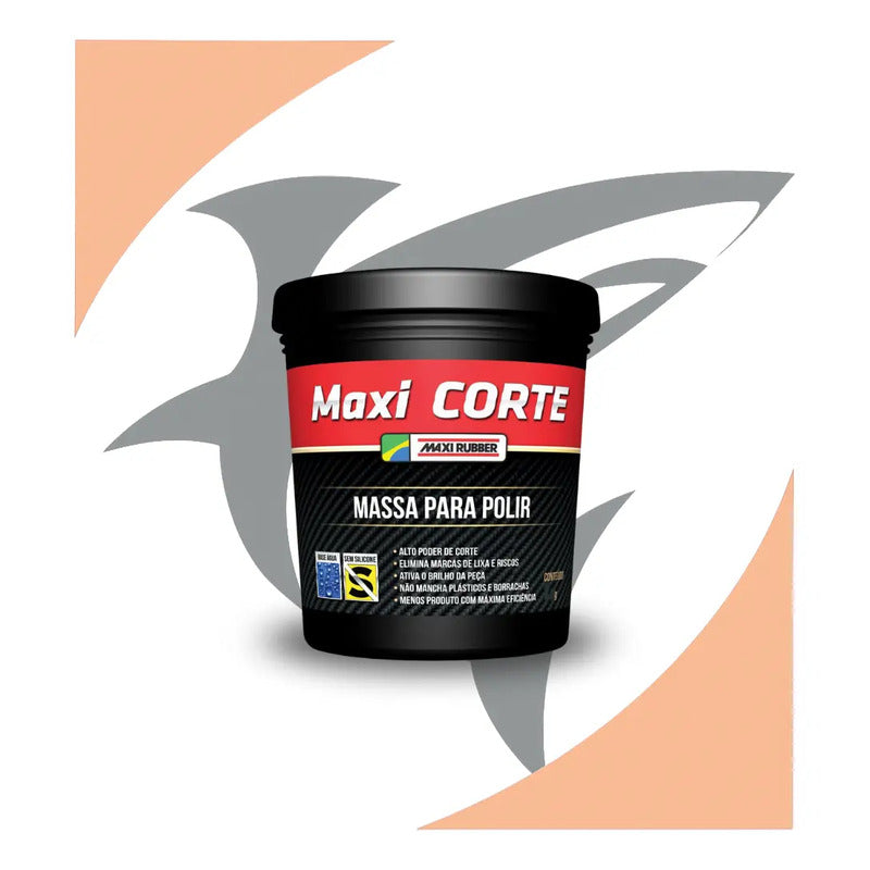 Massa P/ Polir Max Corte 1 Kg Maxi Rubber - Uso Automotivo Branco
