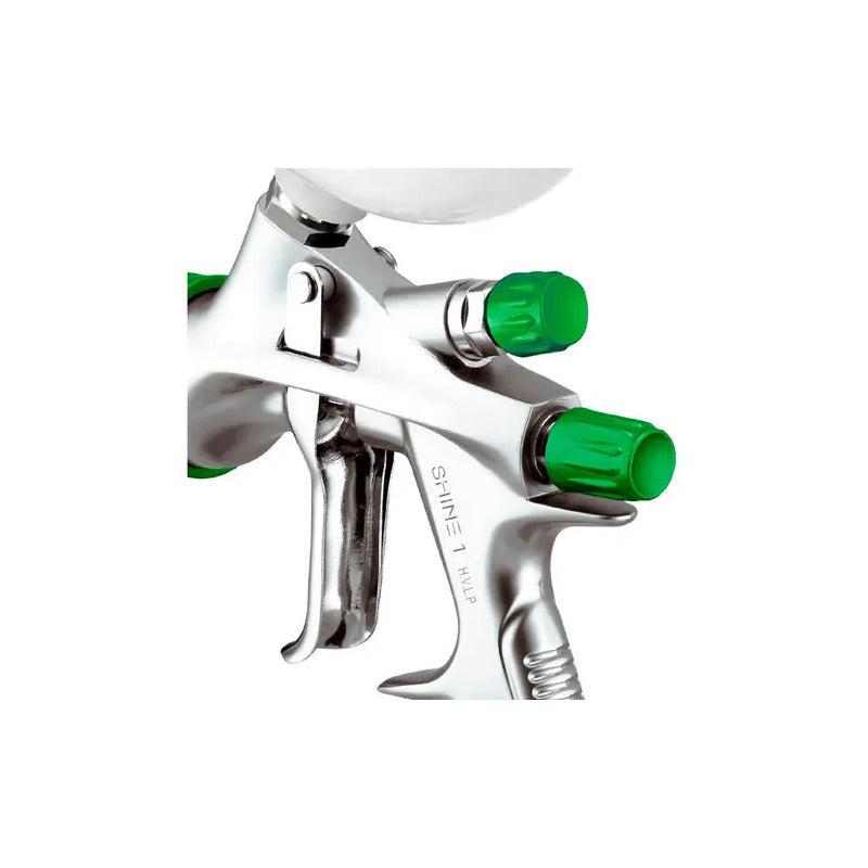 Pistola De Pintura Profissional Automotiva Italco Shine Hvlp 1,3mm Prata