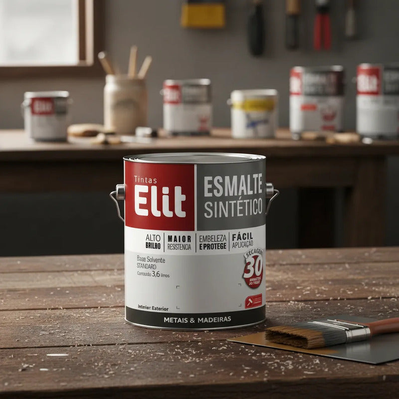 Esmalte Elit 3,6l Alta Resistência Brilhante Metais