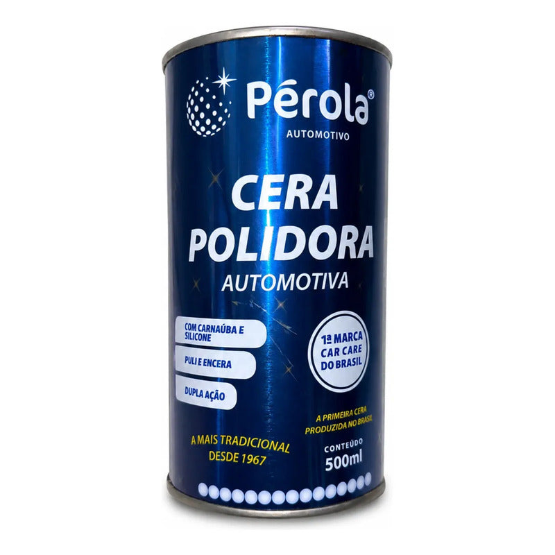 Cera Polidora Automotiva Com Silicone Carnaúba Pérola 500ml
