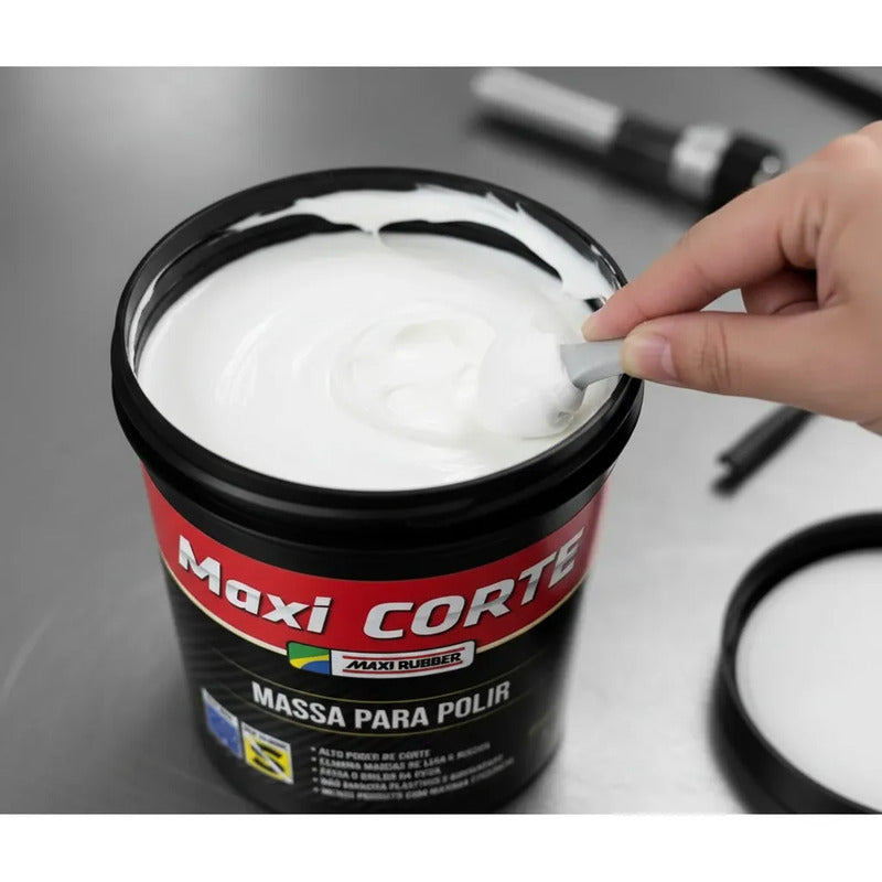 Massa P/ Polir Max Corte 1 Kg Maxi Rubber - Uso Automotivo Branco