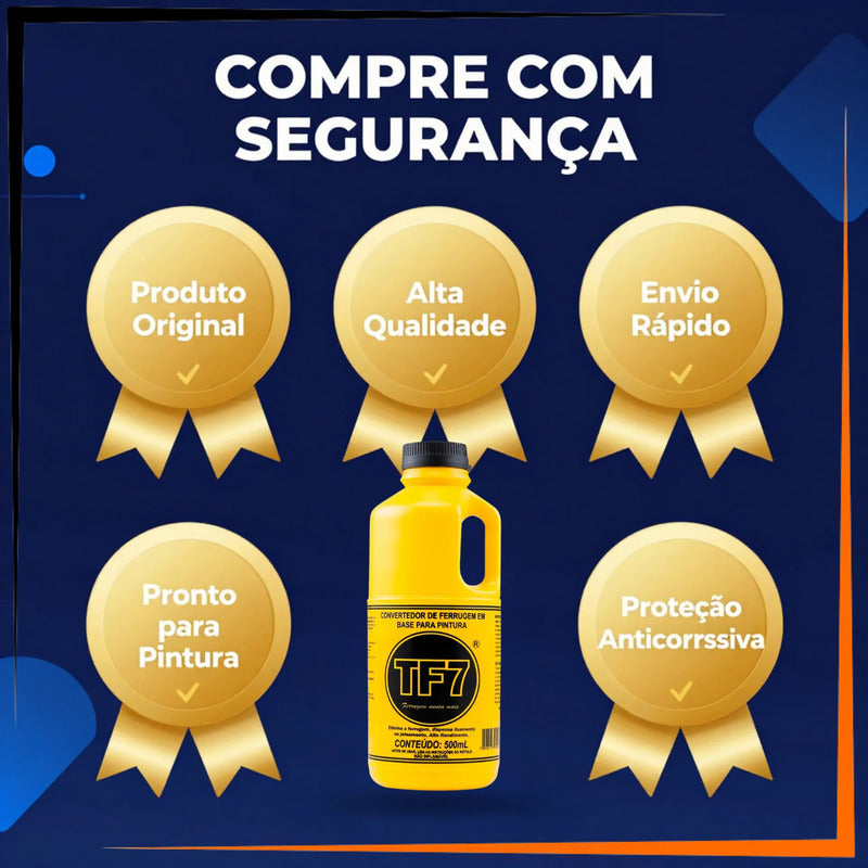 Convertedor De Ferrugem Tf7 500 Ml Neutralizador Ferrugem Amarelo