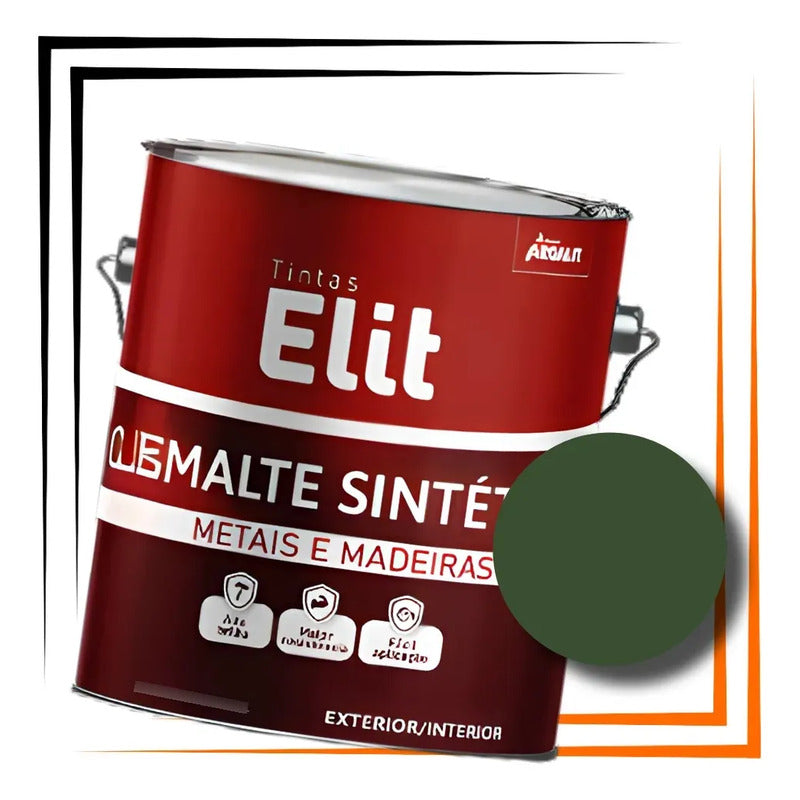 Tinta Esmalte Sintetico Elit 3,6l Secagem Rapida Alto Brilho Verde Colonial Brilhante