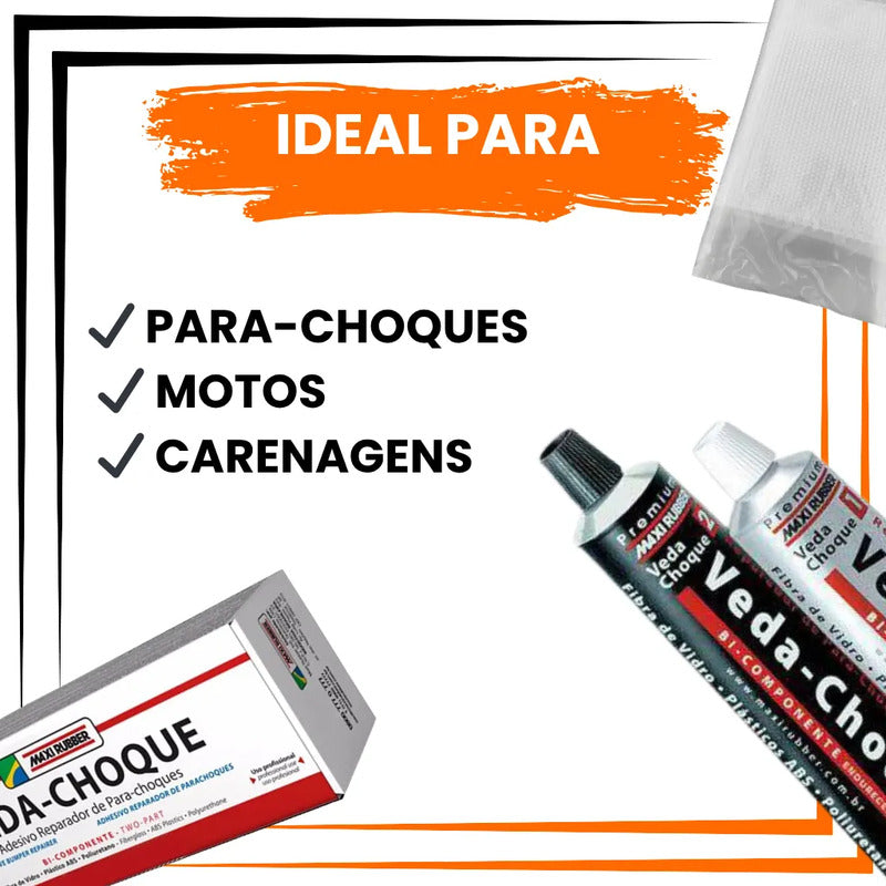 Cola Para Choque Reparador Veda Choque Maxi Rubber 150g