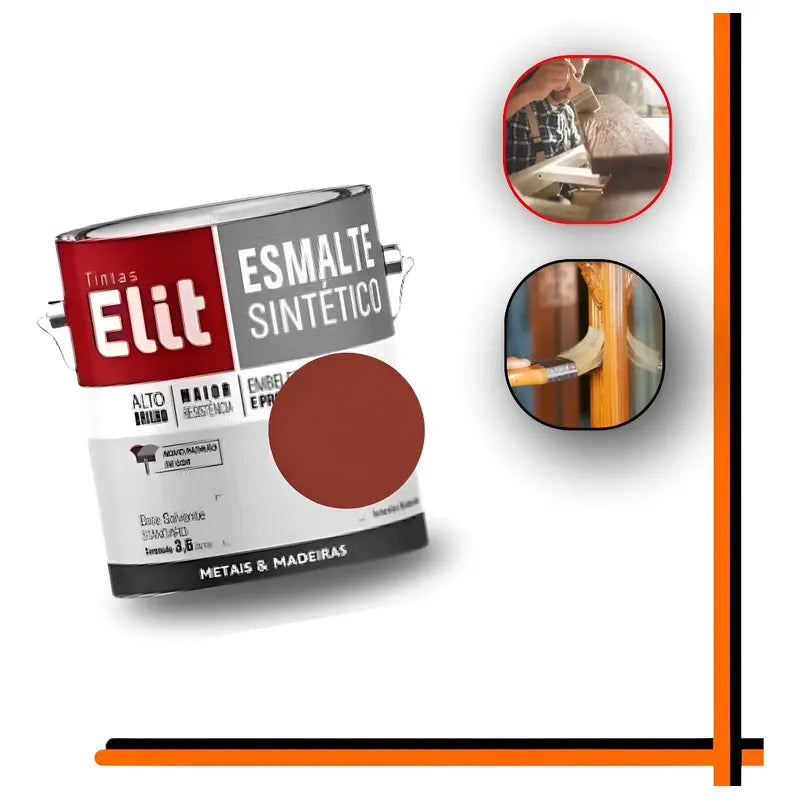Tinta Esmalte Sintético Elit 3,6l Metais Madeiras Brilho