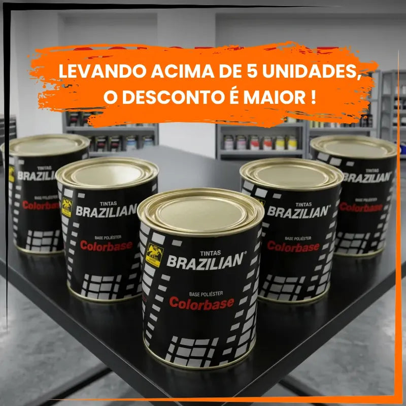 Tinta Base Poliéster Brazilian 900ml Tons De Vermelho Warm Silver Hyundai 97