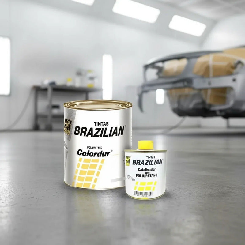 Tinta Pu Branco Geada Vw 95 675ml + Catalisador Brazilian