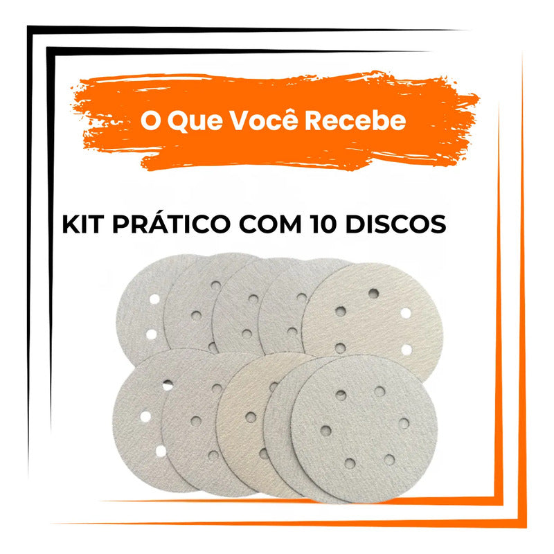 10 Lixas Hookit Norton A275 6 Polegadas - (escolha O Grão) 120