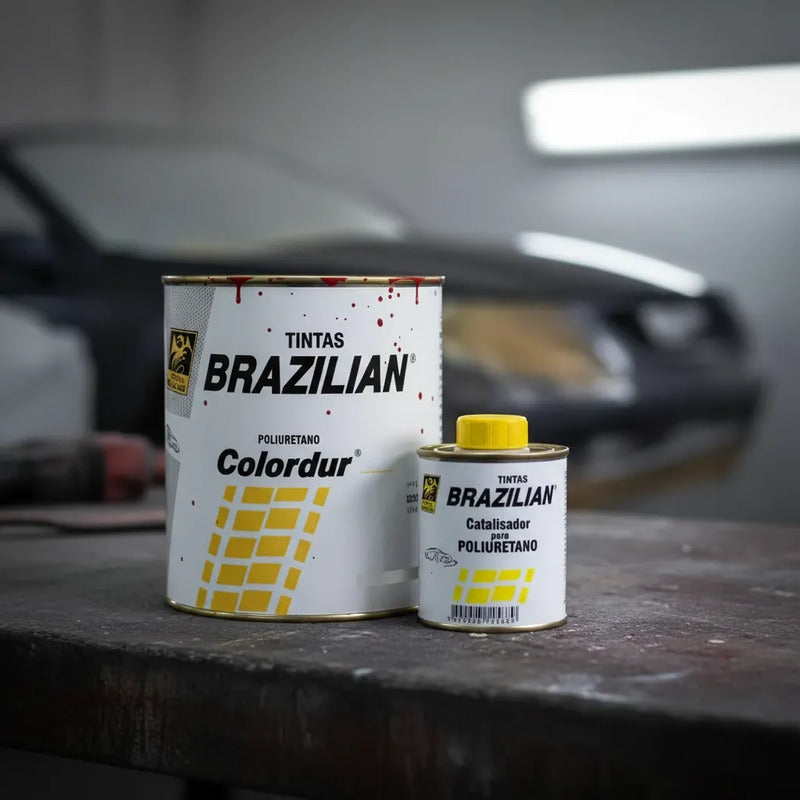 Tinta Pu Vermelho Ferrara 675ml + Catalisador Brazilia