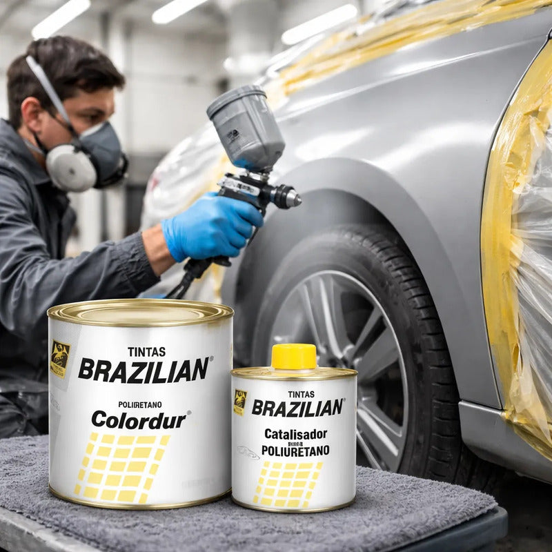 Tinta Pu Cinza Carrara Vw 81 675ml + Catalisador Brazilian