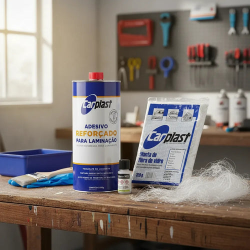 Kit Resina Para Fibra De Vidro + Manta Carplast Incolor