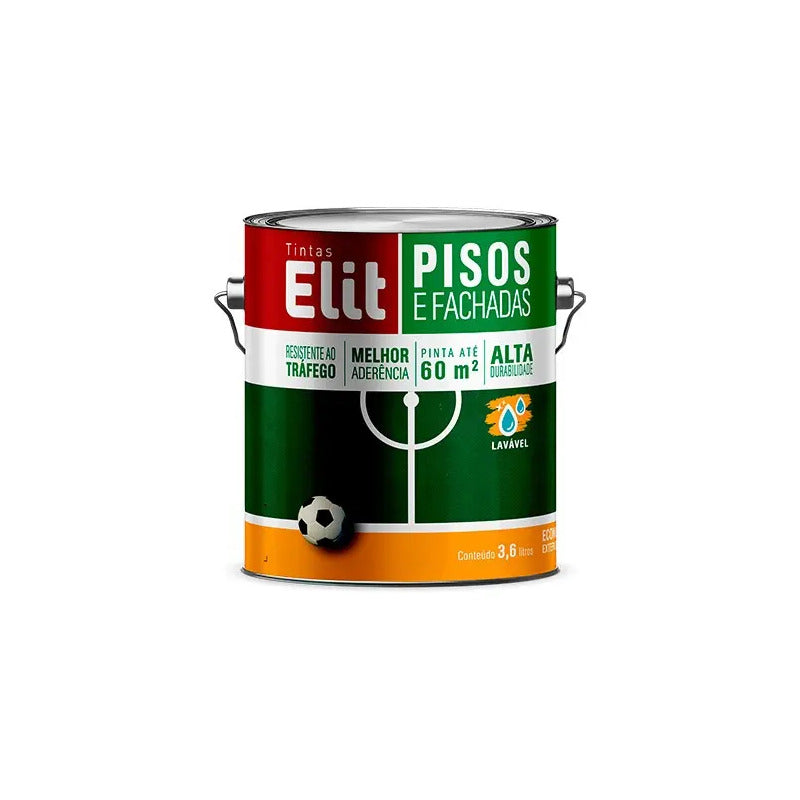 Tinta Para Piso Elit Fosca 3,6l Amarelo Demarcação Resistente
