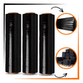 Kit 3 Filme Stretch Preto 500mm 3kg Reforçado Mudança