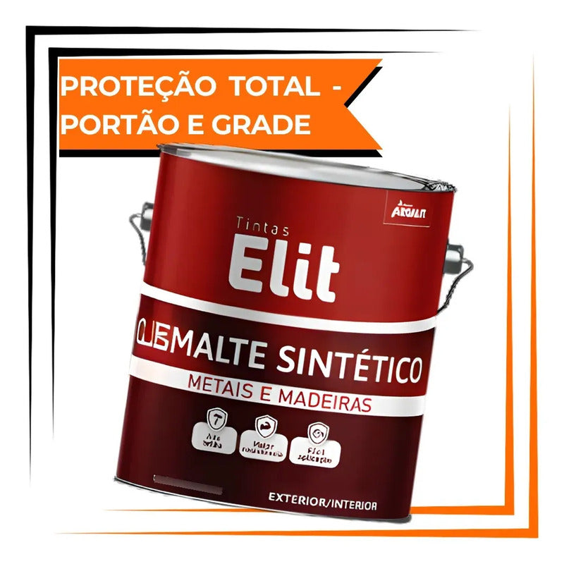 Tinta Esmalte Sintetico Elit 3,6l Secagem Rapida Alto Brilho Branco Brilhante