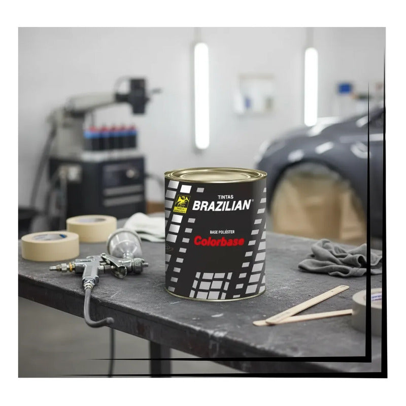 Tinta Automotiva Poliéster Cinza Cromo Perol. Fiat - 900ml.
