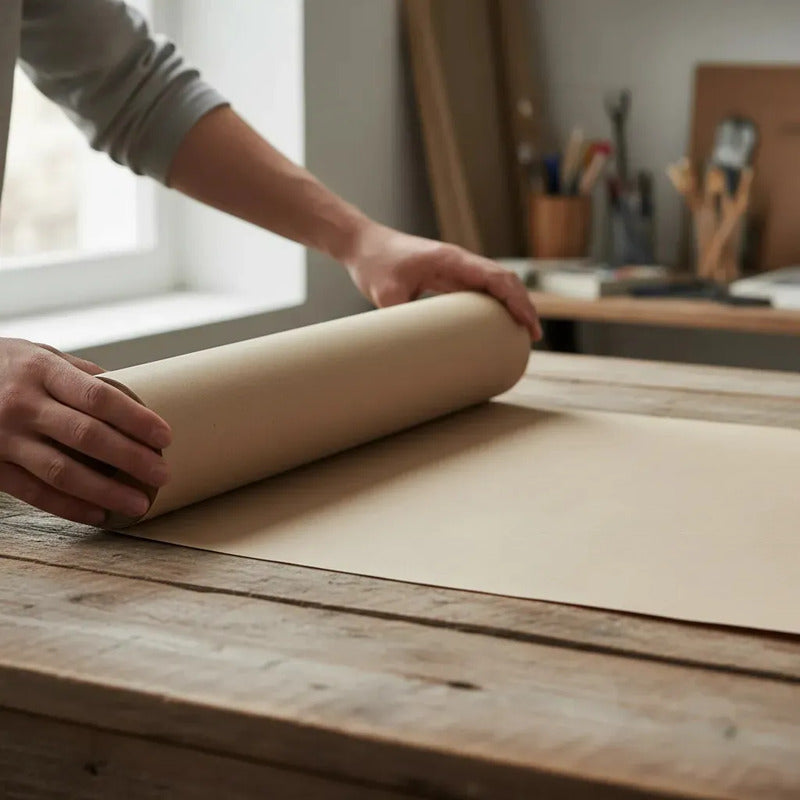 Bobina Papel Semi Kraft 90cm X 50m Cady Envelopamento Automotivo