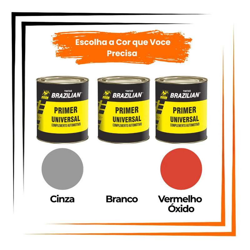 Primer Universal Vermelho Óxido Brazilian 900ml Automotivo