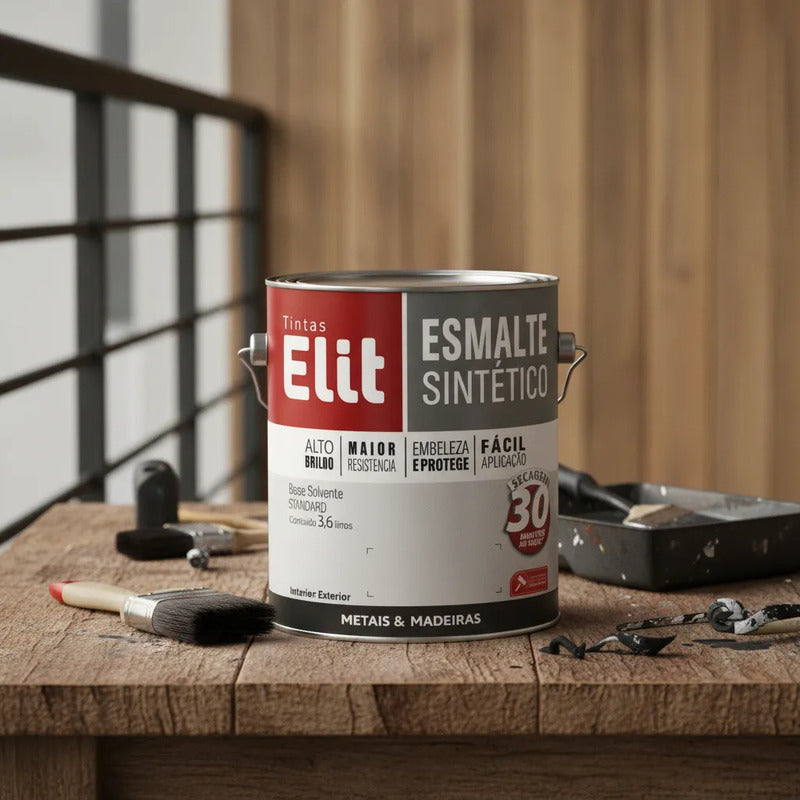 Esmalte Elit 3,6l Alta Resistência Brilhante Metais