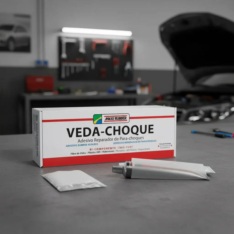 Kit Veda Choque Automotivo  Reparador Com Bisnagas E Manta Branco / Prata